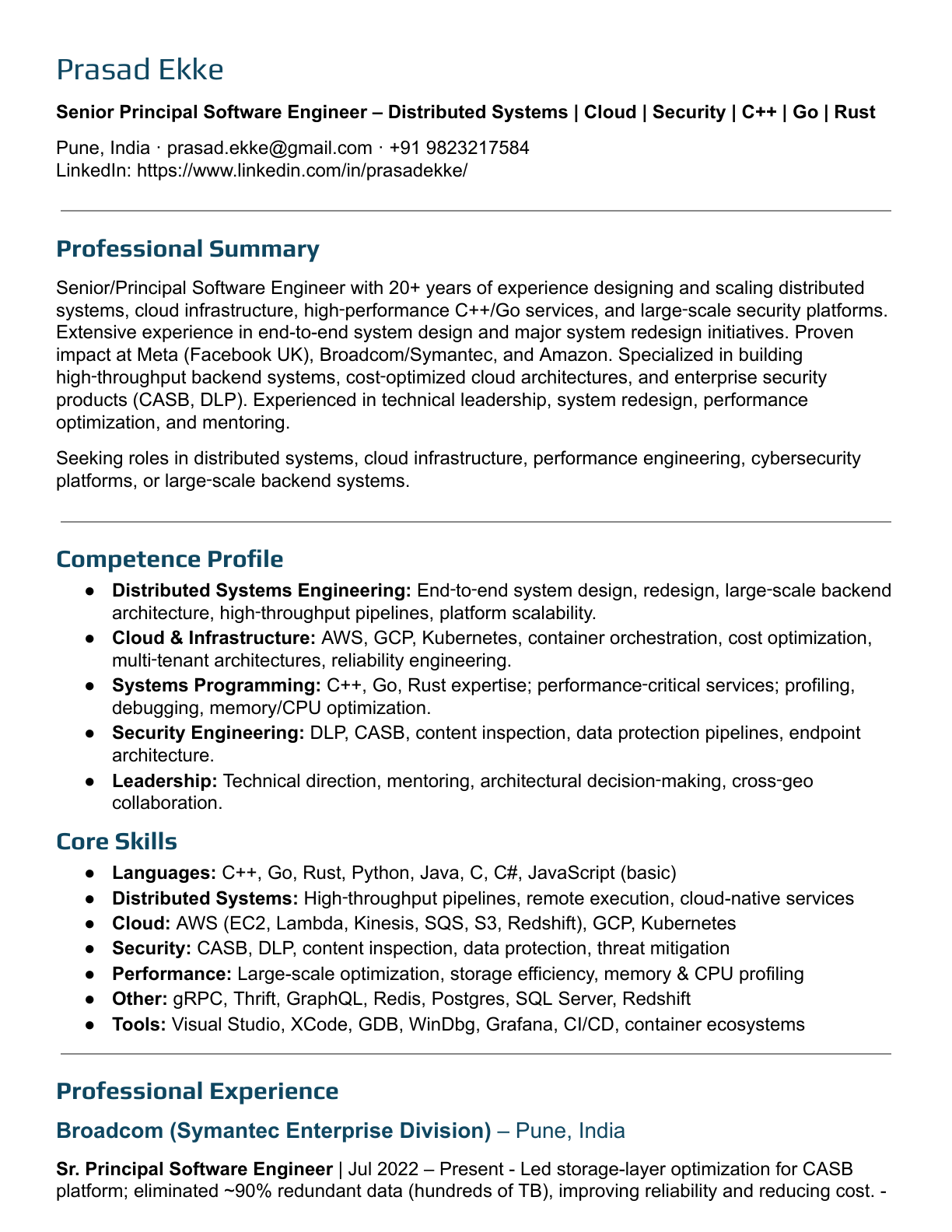 Preview of Prasad Ekke resume